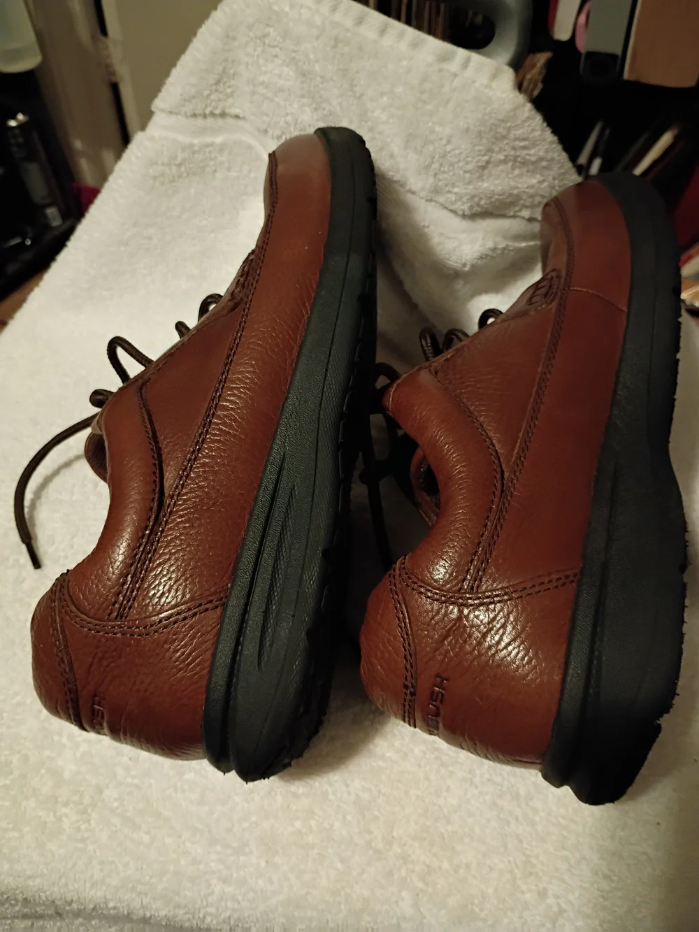 Nunn Bush Men’s Brown Leather Comfort Lace-Up Shoes